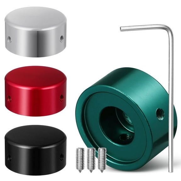 HAMPPLIES Guitar Pedal Footswitch Toppers Aluminum Alloy 4Pcs 0.94X0.94X0.43in