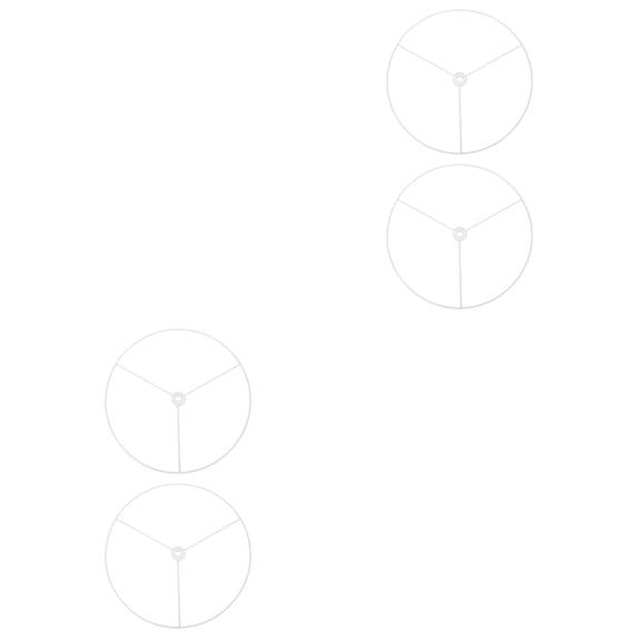 HOMEMAXS 4 Pcs  Hanging Lamp Bracket Simple Ceiling Light Frame Light Pendant Prop White