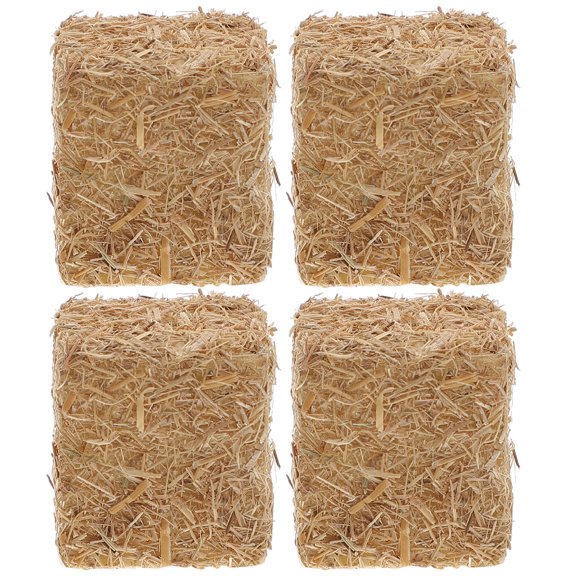 4 Pcs Hay for Decor Miniatures Farmhouse Brown