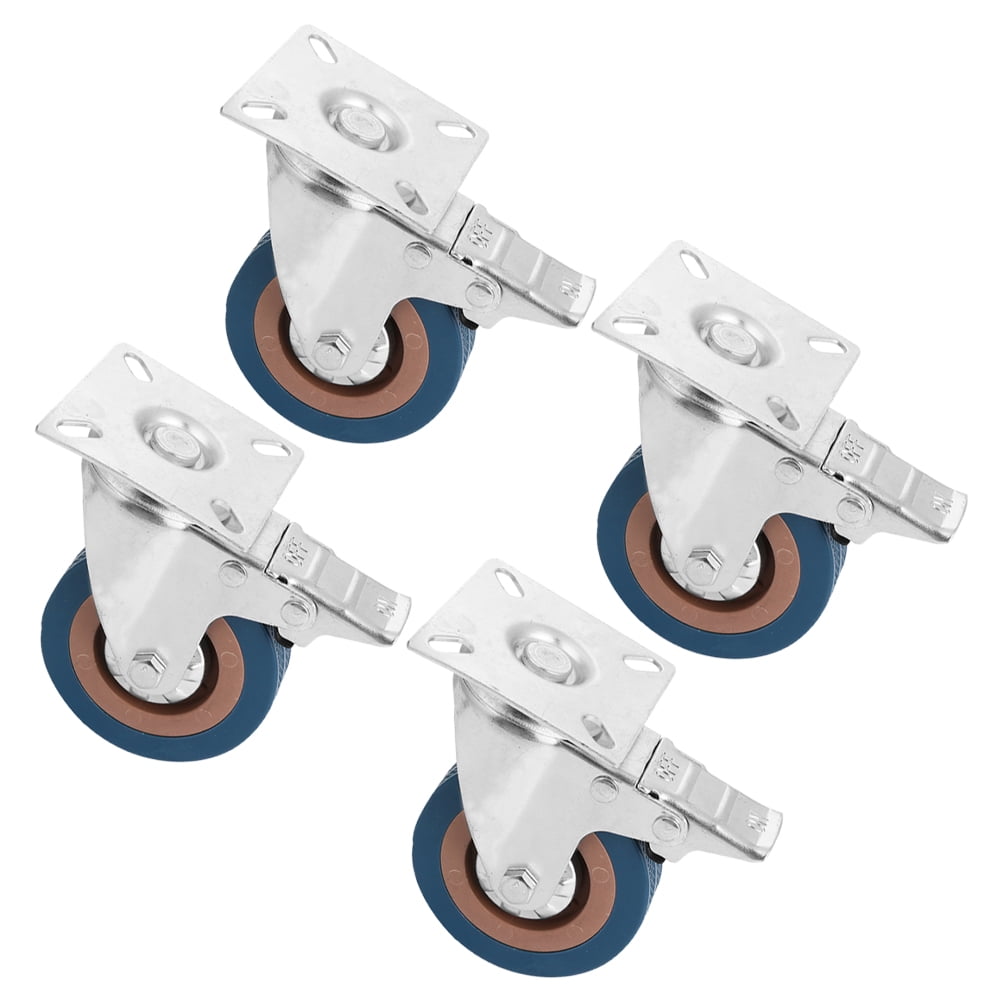 2in Caster Wheels 4 Set Heavy Duty Locking Swivel Plate W/ Brake