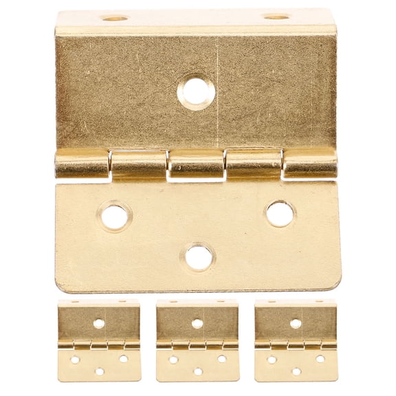 BEADCEST Iron Yellow Hinge for Furniture 4Pcs 2.3x1.7x0.8in