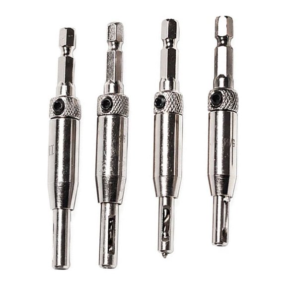 HOMEMAXS 4 Pcs Hinge Drill Bit Set Gate Lock Installation Tool