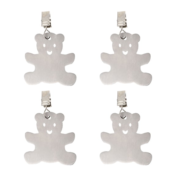 Minkissy 4Pcs Silver Metal Tablecloth Holders Windproof Decorative Clips for Tables