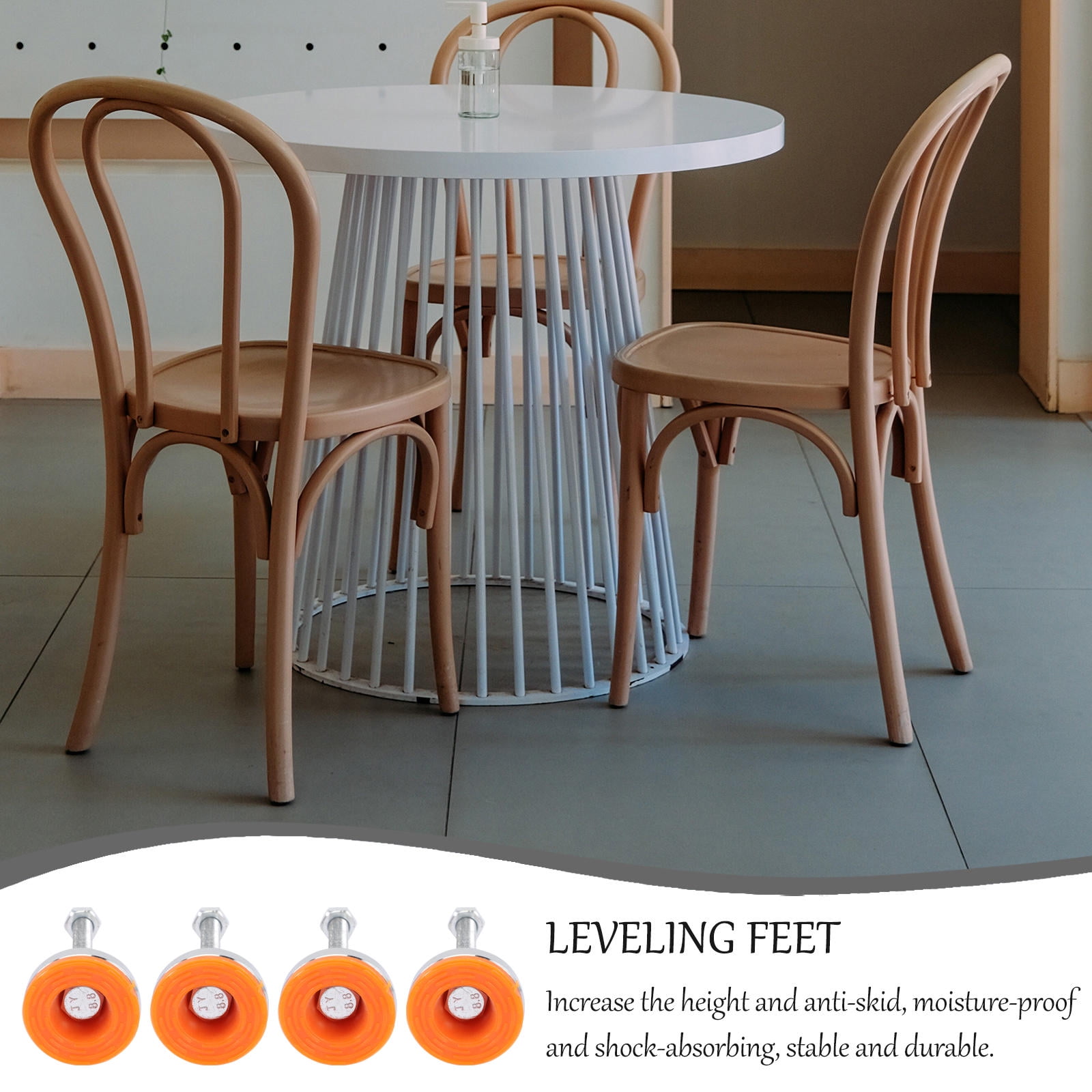 4 Pcs Legs for Table Furniture Feet Adjustable Kitchen Unit Riser - Walmart.com