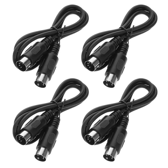 HOMEMAXS  4 Pcs Midi Piano Keyboard Cord Audio Cable Supply Musical Instrument Black