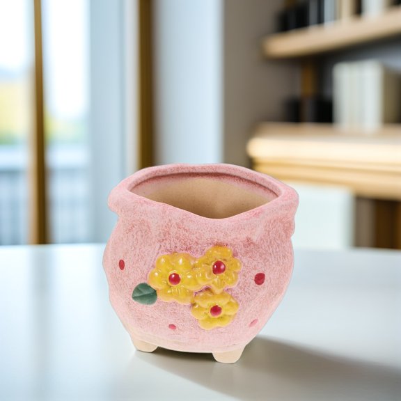 HOMEMAXS 4 Pcs Modern Decorative Flower Pot Ceramic Flowerpot