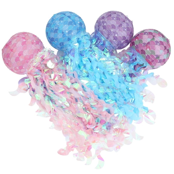 HOMEMAXS 4 Pcs Party Jellyfish Paper Lantern Child Baby 85.00X25.00X25.00CM