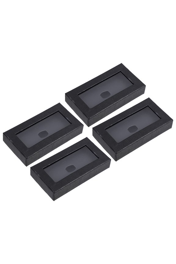 4 Pcs Plush Toys Decor Men's Bow Tie Packaging Box Man 14.20X7.60X3.00CM Black