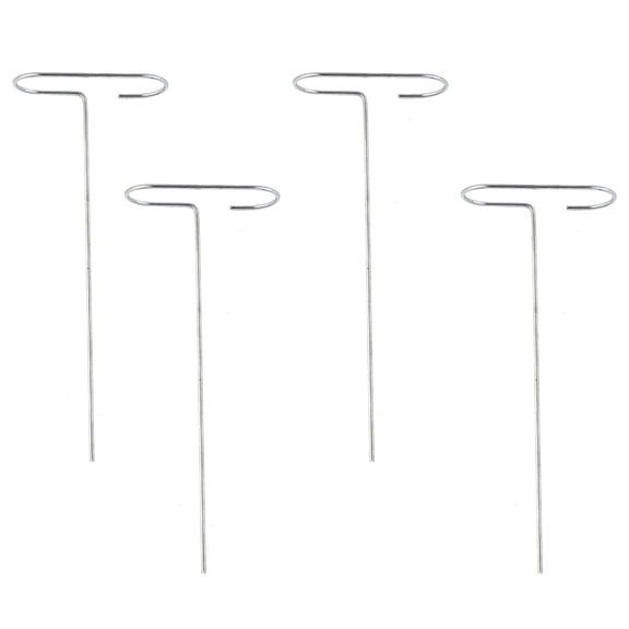 HOMEMAXS 4 Pcs Pole Green Plant Flower Stand Plant Support for Indoor Use 30X10CM Silver