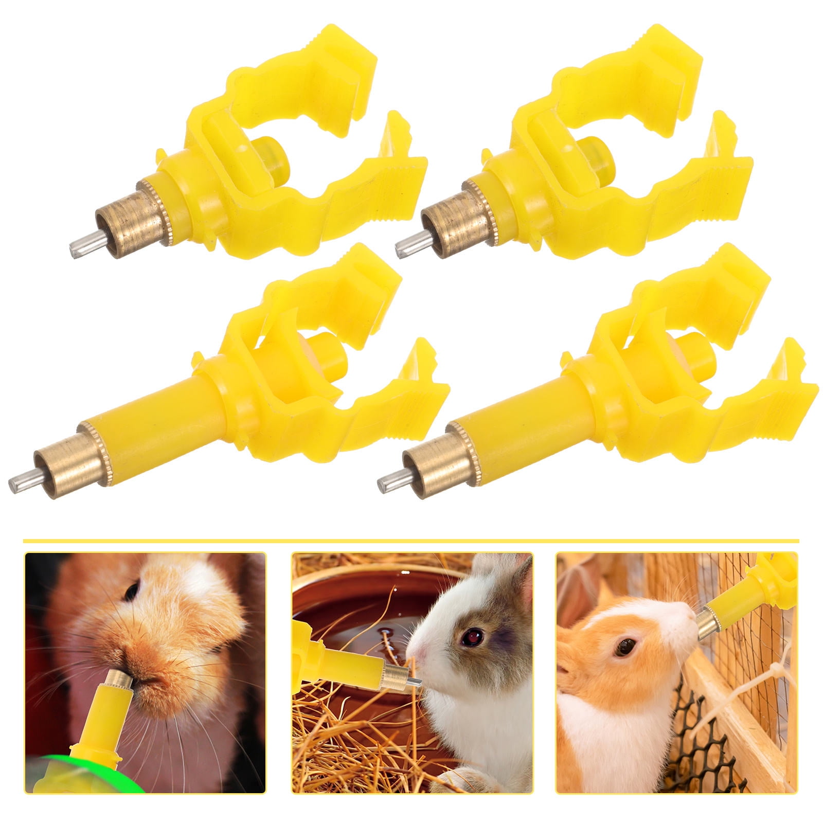 HOMEMAXS 4 Pcs Rabbit Water Fountain Feeding Supply Automatic Drinker ...