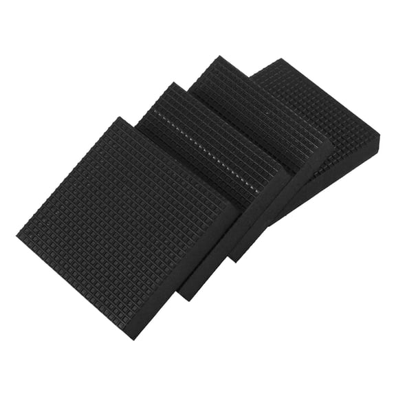 VERDANVERSE Anti Vibration Pad Shock Absorbing Mat Rubber Black General Users Industrial Use 4Pcs