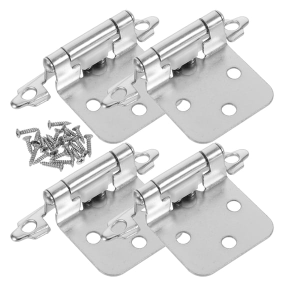 4 Pcs Spring Self-closing Hinge 7.00X4.60X2.00CM Silver