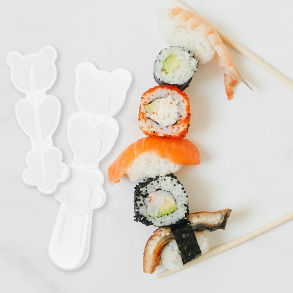 VERDANVERSE Rice Ball Mold Heart Shape For Daily Use 4Pcs 6.3X1.8X1.4In