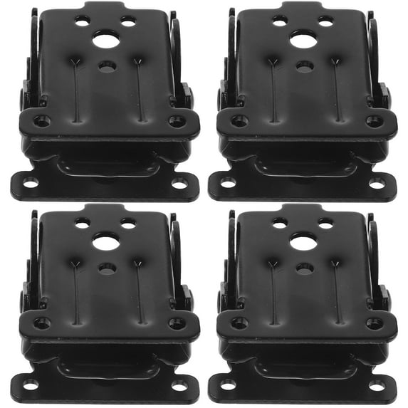 HOMEMAXS 4 Pcs Table Leg Folding Hinge Chair Support Legs with Black