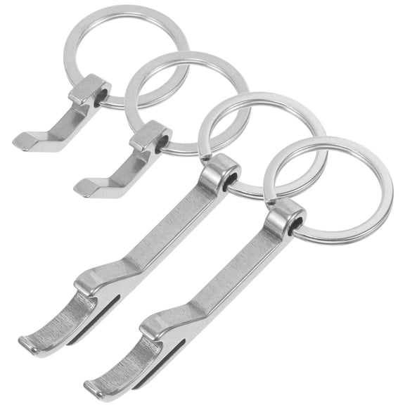 HOMEMAXS  4 Pcs Wine Opener Keychain Manual Can Stainless Steel Bottle