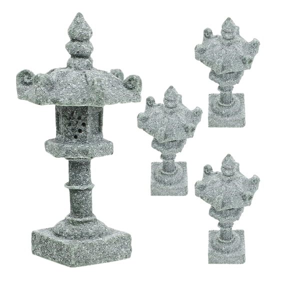 HOMEMAXS 4 Pcs Zen Garden Kit Miniature Garden Tower Light 5.00X2.50X2.50CM