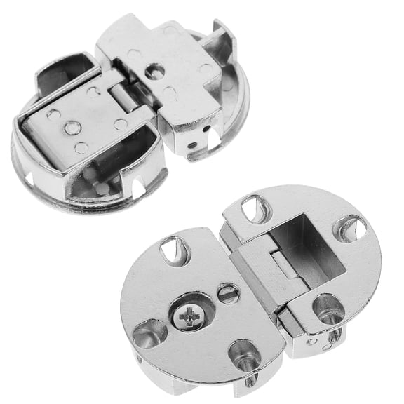 HOMEMAXS  4 Pcs Zinc Alloy Hinges Door Retractable Levers Overlay Silver