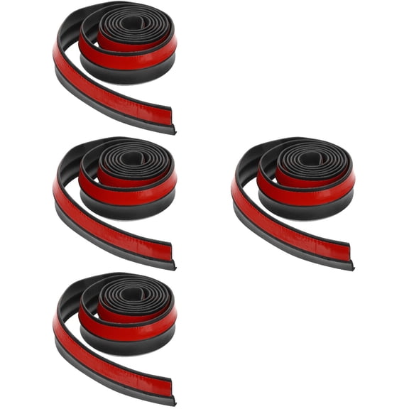 HOMEMAXS 4 Rolls Flooring Rubber Strip Self Adhesive Rubber Roll Rubber Seal Strip for DIY Crafts