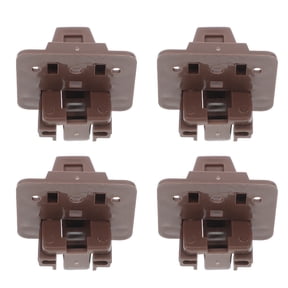 HOMEMAXS 4-Piece Drawer Slide Repair Mount Plastic Drawer Slides Replacement Guides Furniture Hardware Roller Track