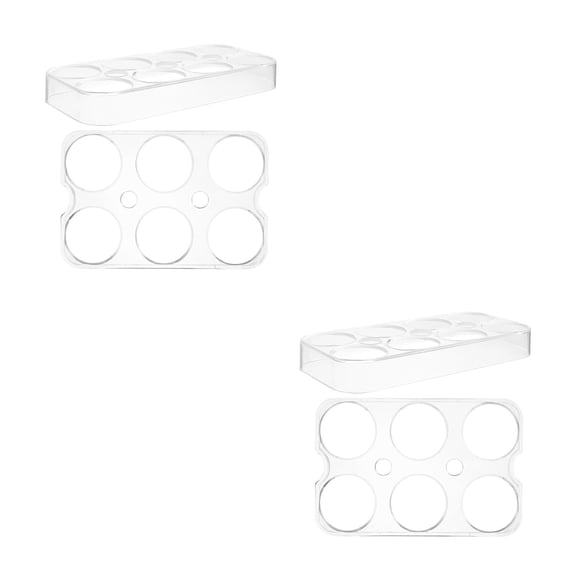 HOMEMAXS 4 pcs Egg Tray Holders 6 Cups Or 8 Cups Egg Container Eggs Organizer Egg Dispenser Serving Dish Serveware For Kitchen Countertop Fridge