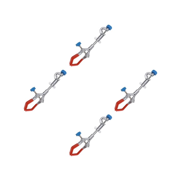 HOMEMAXS 4 pcs Flask Clip Tube Clamp Beaker Holder Clamp Three Prong Tool Clamp