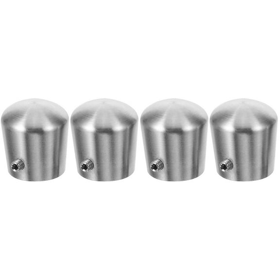 HOMEMAXS 4 pcs  Handrail End Caps Handrail Stairs Post End Caps Stainless Steel Stair Handrail Sealing Covers
