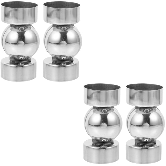 HOMEMAXS 4-Pack Stainless Steel Handrail End Caps for Stair Railings, Stair Handrail Plugs and Sealing Covers