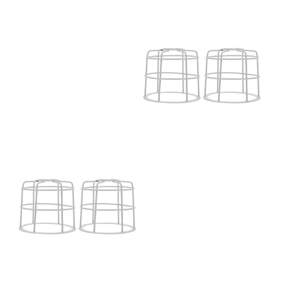 HOMEMAXS 4 pcs  Protective Signal Light Cage Wire Mesh Guard School Bus Warning Lights Guard Cage Industrial Lamp Shade Holder Explosion-Proof Light Cage