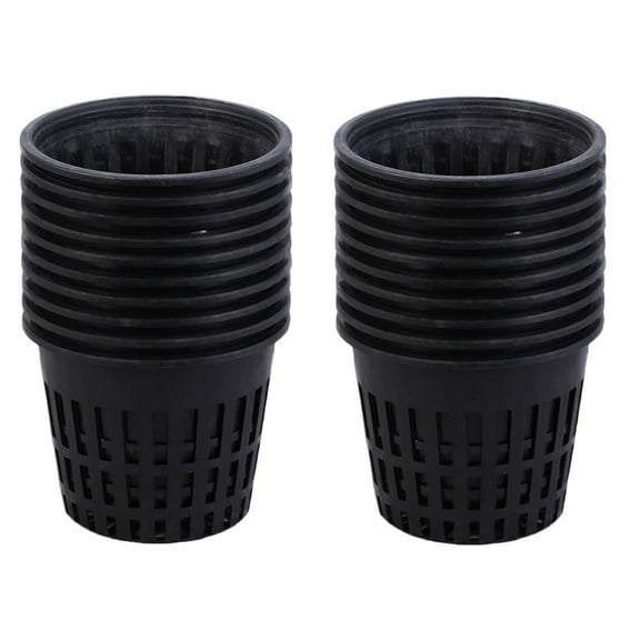 GARVALON Net Cups 40Pcs 8X8cm Plastic For Flower Nursery Production