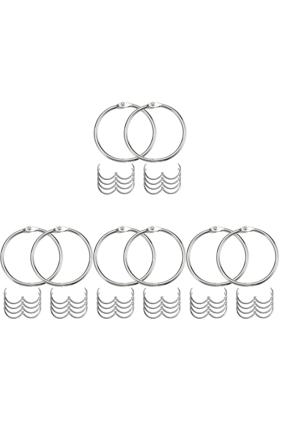 40 Pcs Daily Use Binder Rings Reusable Key Rings Wear-resistant Paper Rings Keys Supply