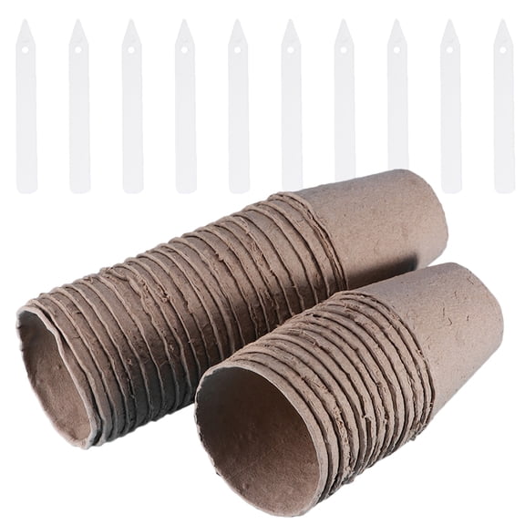 HOMEMAXS 40pcs Degradable Pulp Planting Cup Nursery Pulp Pots Gardening Planting Container