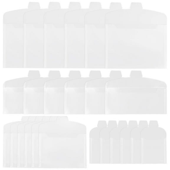 HOMEMAXS Transparent PP File Bags for Home Practical Document Folder with Clear Design Easy to Carry 40pcs