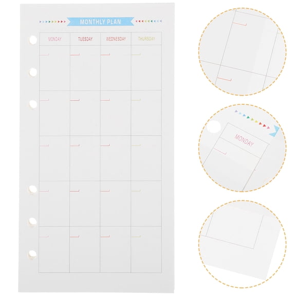 40 Sheets Loose Leaf Refill -ring Binder Paper Refills for Notebook