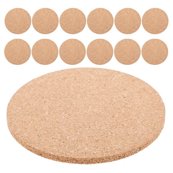 HOMEMAXS 40pcs Cork Coasters For Drinks Blank Coasters Diy Crafts Round Drink Coaster Thick Absorbent Heat Resistant Saucer For Tabletop Decoration