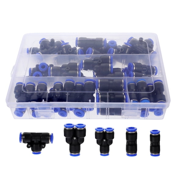 HOMEMAXS 42 Pieces Quick Connect Fittings Copper Material for Air Hose Push to Connect Pneumatic