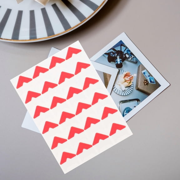 480 Pcs Book Corners Self-adhesive Photo Corners Albums 2X2X0.1CM Red