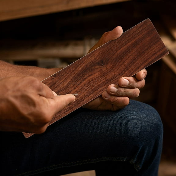 HOMEMAXS 4PCS Lumber Boards DIY Engraving Planks Woodworking Walnut Hardwood Planks Unfinished Walnut Blocks for Carving Whittling and Crafting