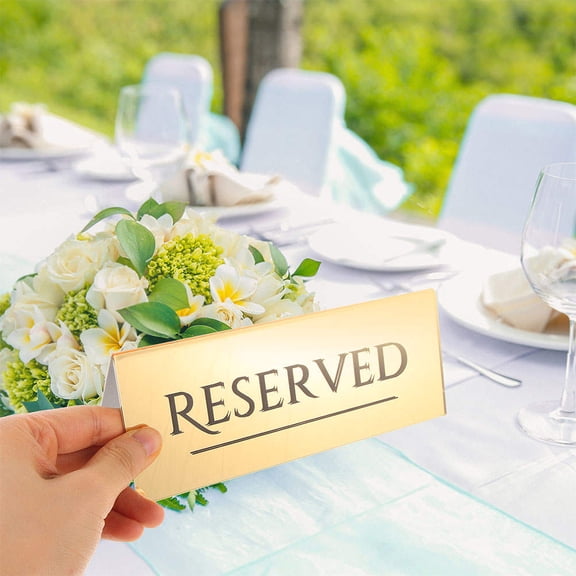 HOMEMAXS 4Pcs Acrylic Reserved Sign Party Reserved Table Sign Reserved Seating Sign Wedding Reserved Sign