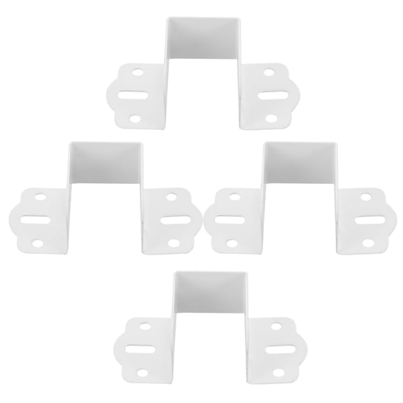 HOMEMAXS 4Pcs Metal Bed Frame Bed Post Bracket Metal Bed Rail Hooks Bed Hinge Accessory