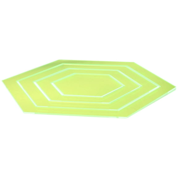 HOMEMAXS 4Pcs Patchwork Quilting Ruler Clear Hexagon Cutting Ruler Acrylic Sewing Ruler Sewing Supply