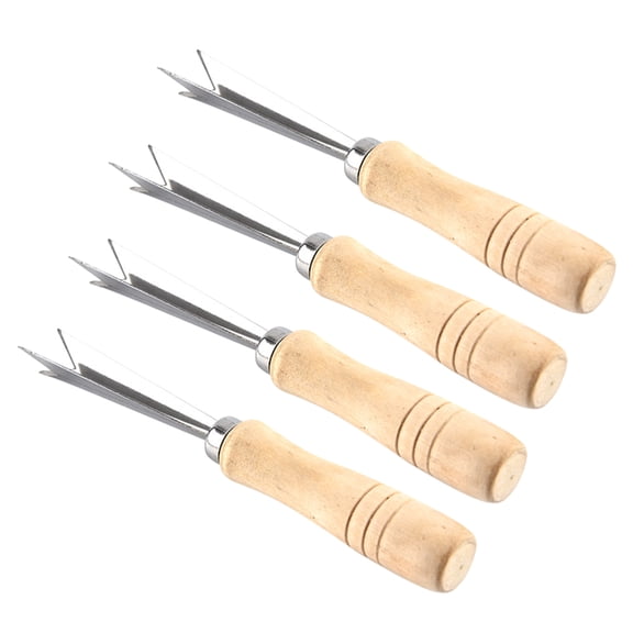 BEADCEST Pineapple Eye Clip Pineapple Peeler Beige Wood 4pcs