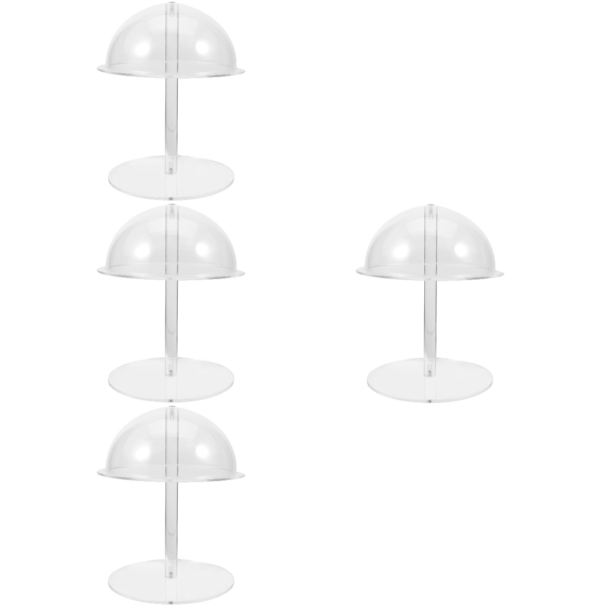 HOMEMAXS 4pcs Acrylic Hat Display Stand Hat Display Holder Clear Hat ...