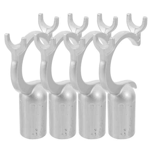HOMEMAXS 4pcs Aluminum Alloy Clothes Fork Rod Head Pole Extension Branch Support Clothesline Pole Head Closet Support Pole Tree Branch Support Pole Closet Rods Head