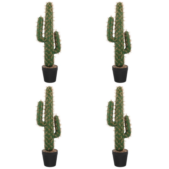 HOMEMAXS 4pcs Artificial Cactus Fake Faux Cacti Plants for Room Office