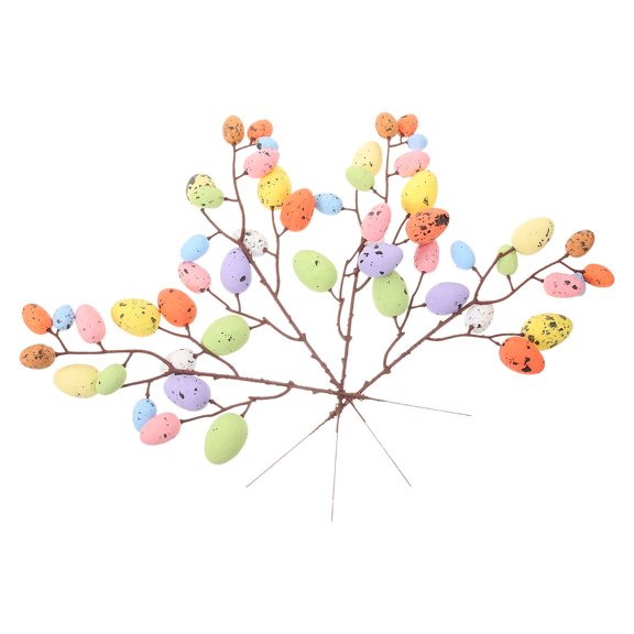 HOMEMAXS 4pcs Artificial Easter Egg Stem Simulation Easter Eggs Picks Easter Party Decorations