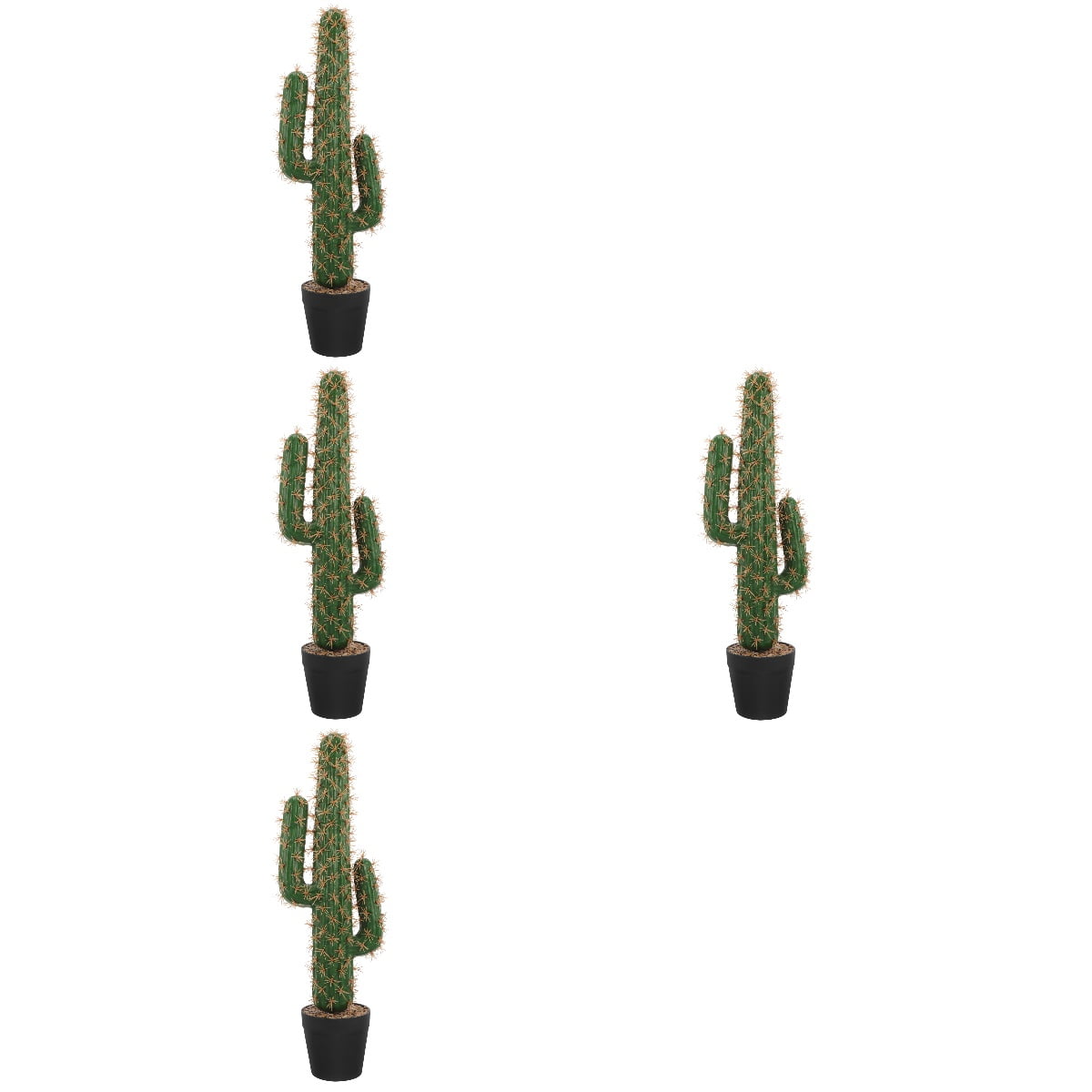 HOMEMAXS 4pcs Artificial Saguaro Cactus Faux Plants Simulation Cactus in Pot Fake Plant Bonsai