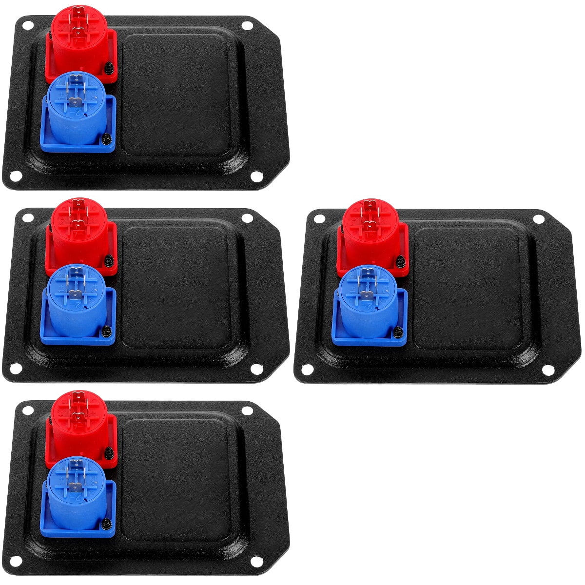 HOMEMAXS 4pcs Audio Speaker Double Holes Panel Mount Socket Connector ...
