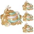 thumbnail image 1 of VERDANVERSE 4pcs Bunny Serviette Rings Golden Alloy Table Decoration Dinner Parties Easter, 1 of 8