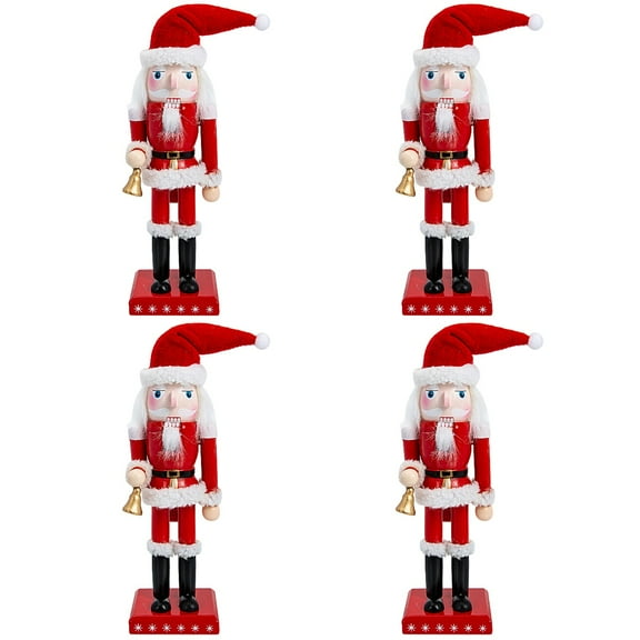 VERDANVERSE Cotton Cloth Nutcracker Christmas 4Pcs 9.8x3In