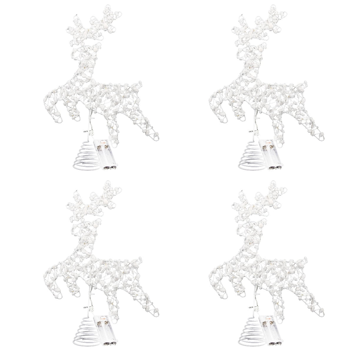 HOMEMAXS 4pcs Christmas Tree Topper Elk Decor Christmas Tree Elk Topper ...